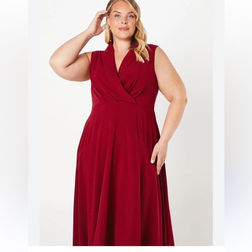 Amazon Burgundy Midi Dress